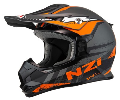 Casco NZI KNOBBY BOLT Cross Antracita/Naranja