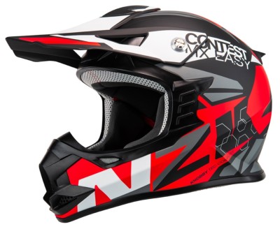 Casco NZI KNOBBY CONTEST Cross Negro/Rojo/Blanco