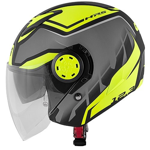 Casco Givi 12.3 JET STRATOS SHADE Negro/Gris/Amarillo Fluor