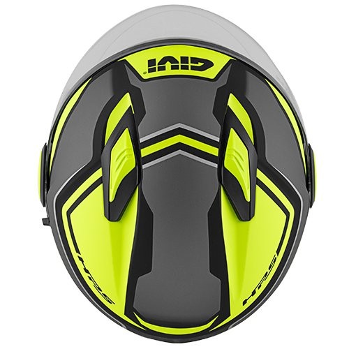 Casco Givi 12.3 JET STRATOS SHADE Negro/Gris/Amarillo Fluor 3