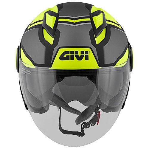 Casco Givi 12.3 JET STRATOS SHADE Negro/Gris/Amarillo Fluor 4