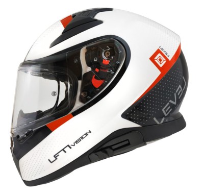 Casco LEVEL LFT1 VISION Blanco/Negro/Rojo