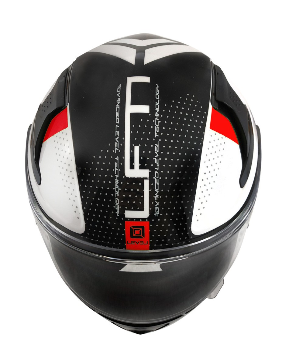 Casco LEVEL LFT1 VISION Blanco/Negro/Rojo 2