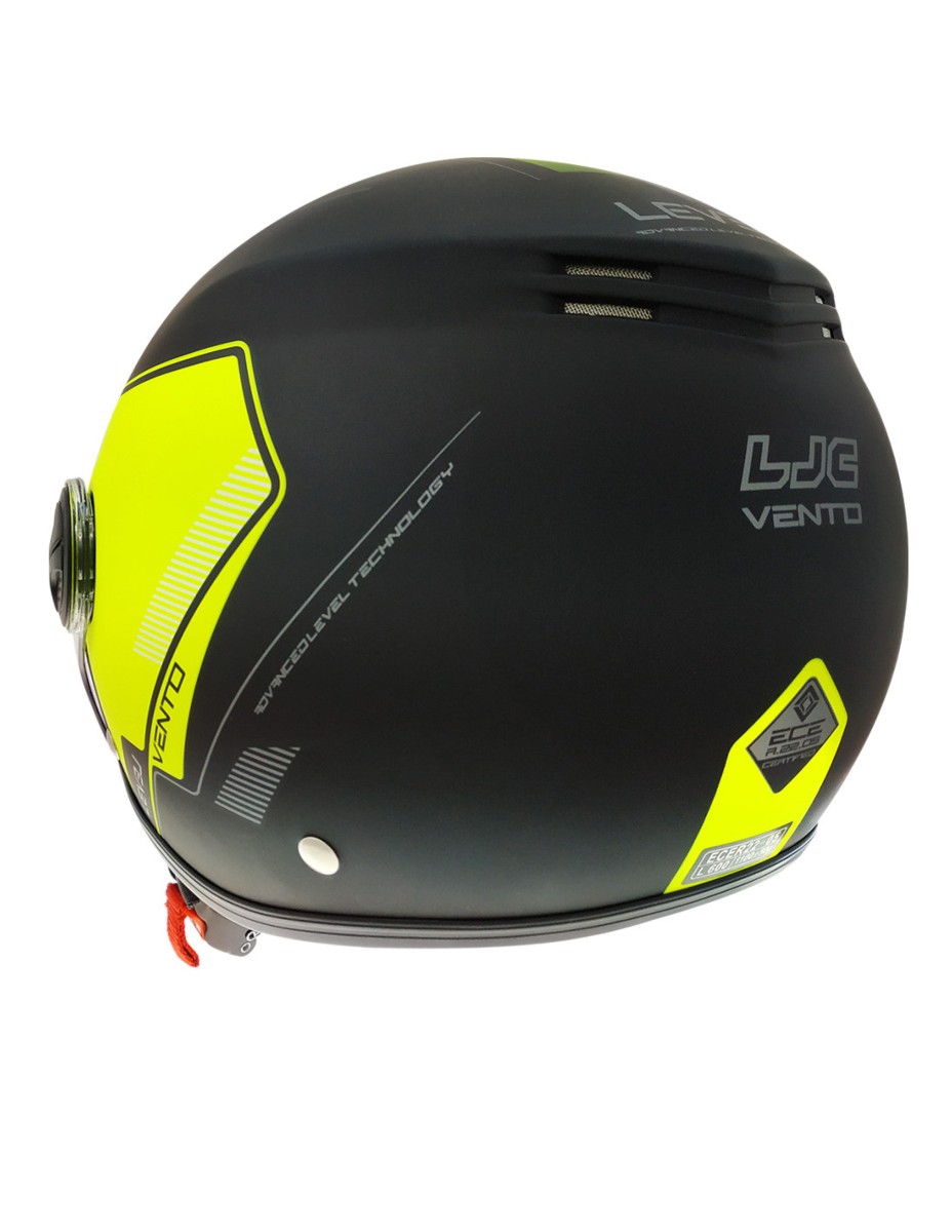 Casco LEVEL Jet LJC VENTO Negro/Fluor Mate 1