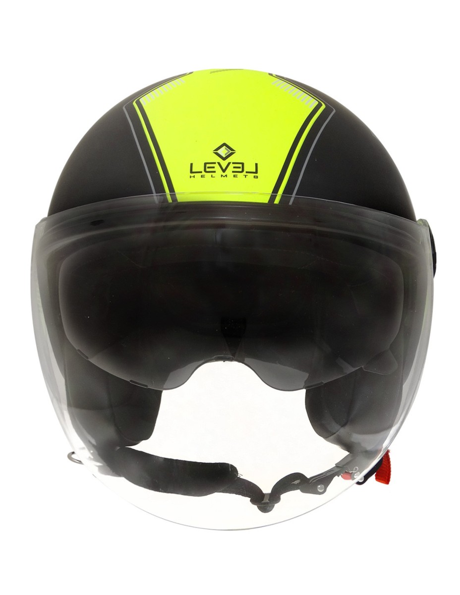 Casco LEVEL Jet LJC VENTO Negro/Fluor Mate 3