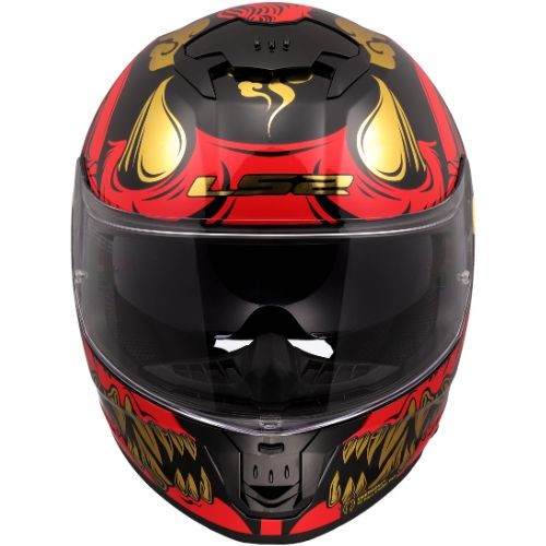 Casco LS2 FF808 STREAM II DRAKO NEGRO/ROJO 2