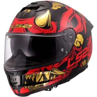 Casco LS2 FF808 STREAM II DRAKO NEGRO/ROJO