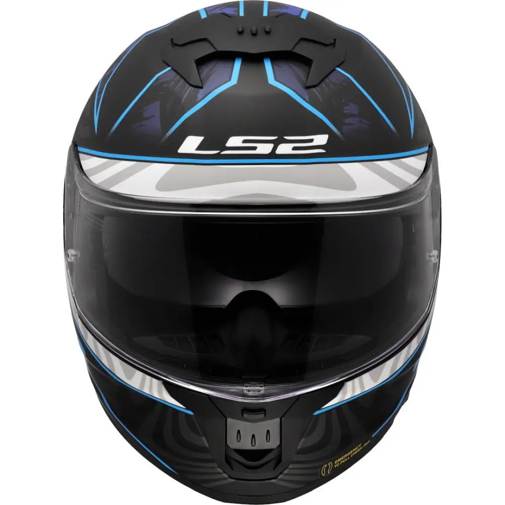 Casco LS2 FF808 STREAM II GALDAM NEGRO/AZUL 2