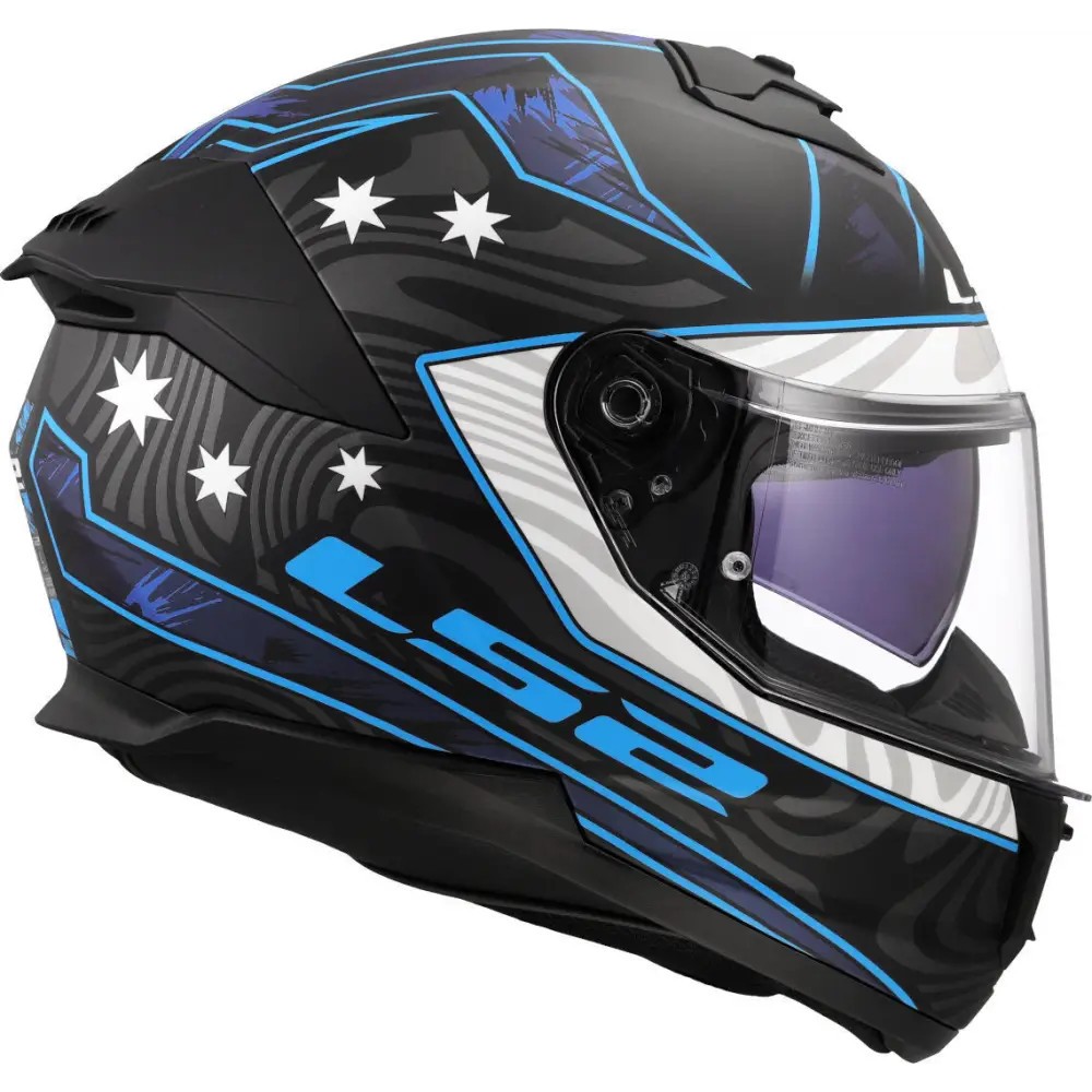 Casco LS2 FF808 STREAM II GALDAM NEGRO/AZUL 3