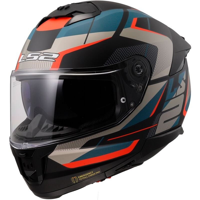 Casco LS2 FF808 STREAM II ROAD NEGRO/AZUL MATE