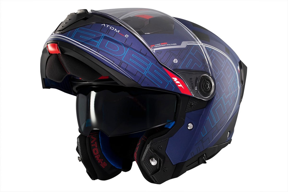 Casco Modular MT ATOM 2 SV DESTINY C7 AZUL MATE 2
