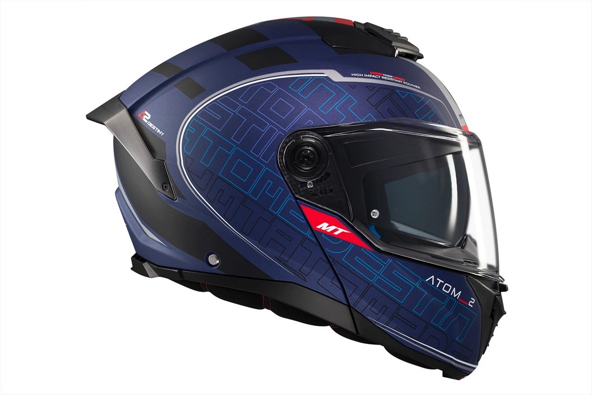 Casco Modular MT ATOM 2 SV DESTINY C7 AZUL MATE 1