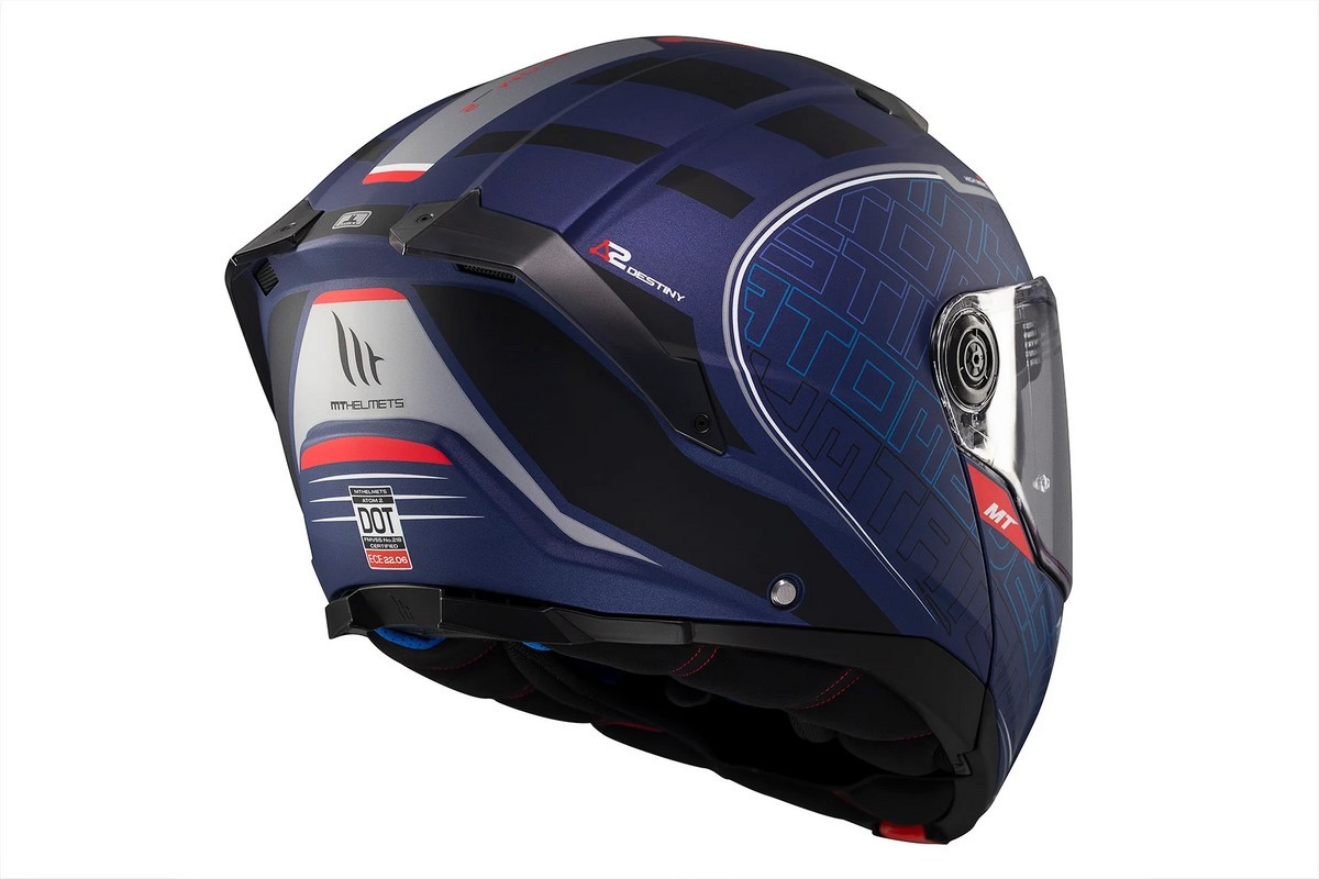Casco Modular MT ATOM 2 SV DESTINY C7 AZUL MATE 5
