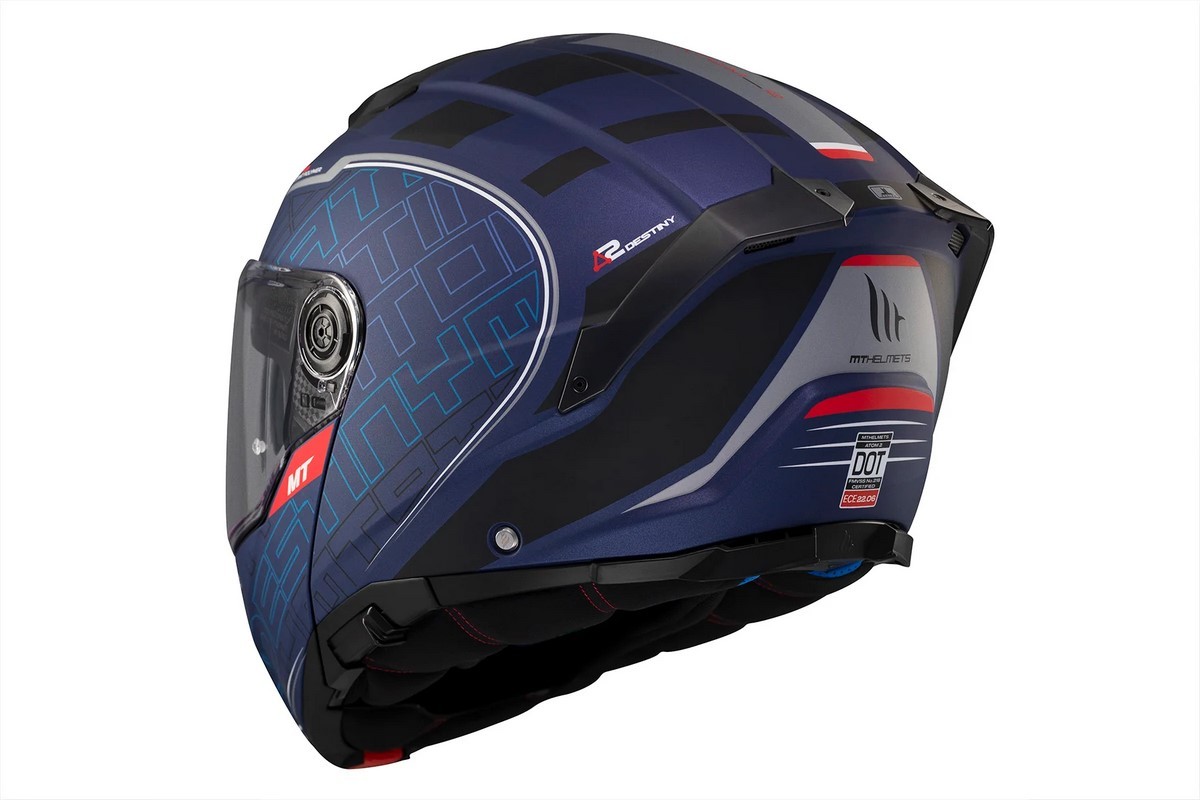 Casco Modular MT ATOM 2 SV DESTINY C7 AZUL MATE 4