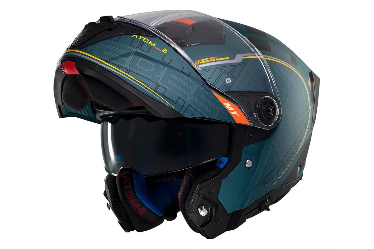 Casco Modular MT ATOM 2 SV DESTINY C6 VERDE MATE 7