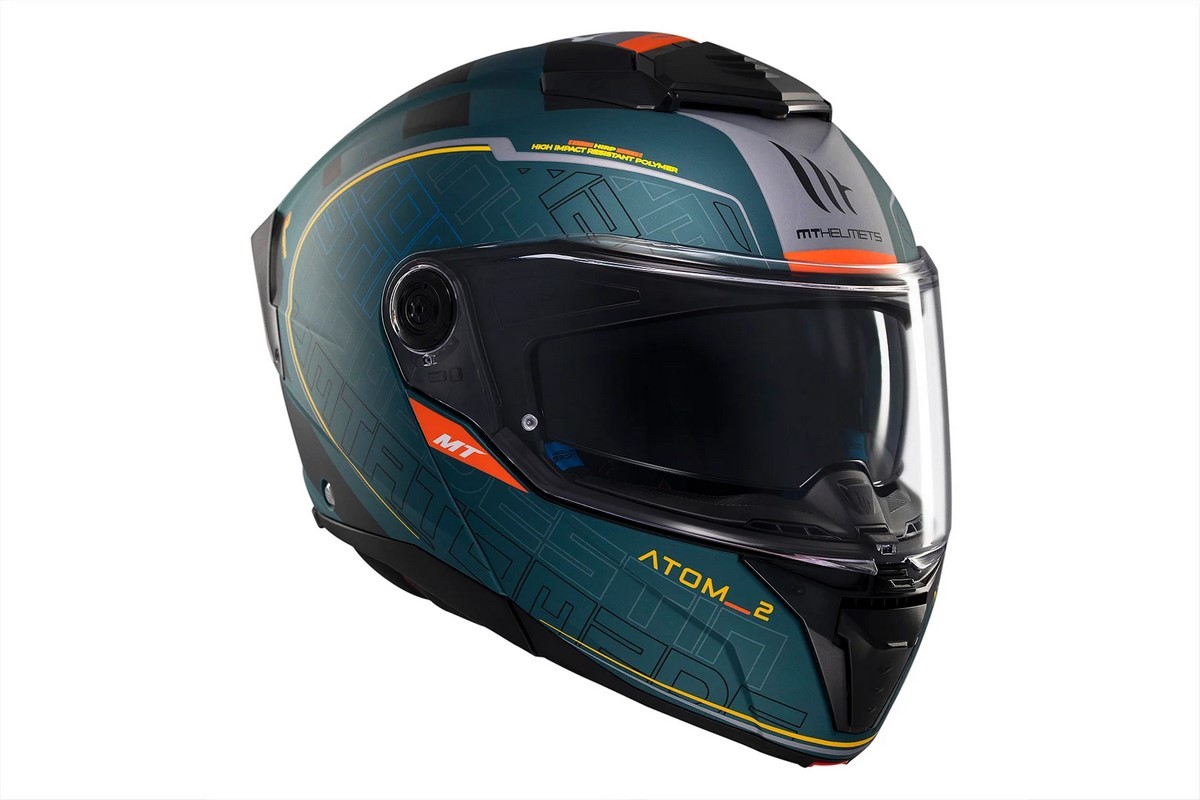 Casco Modular MT ATOM 2 SV DESTINY C6 VERDE MATE 5
