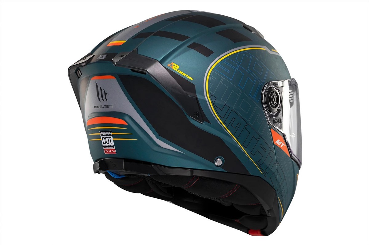 Casco Modular MT ATOM 2 SV DESTINY C6 VERDE MATE 1