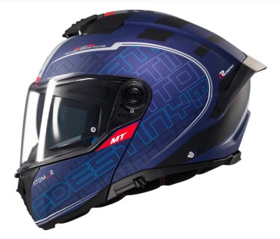 Casco Modular MT ATOM 2 SV DESTINY C7 AZUL MATE