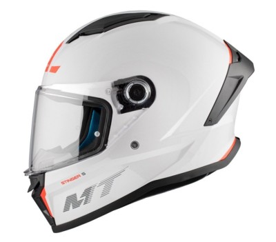 Casco Integral MT FF126 STINGER 2 SOLID A0 BLANCO PERLA BRILLO