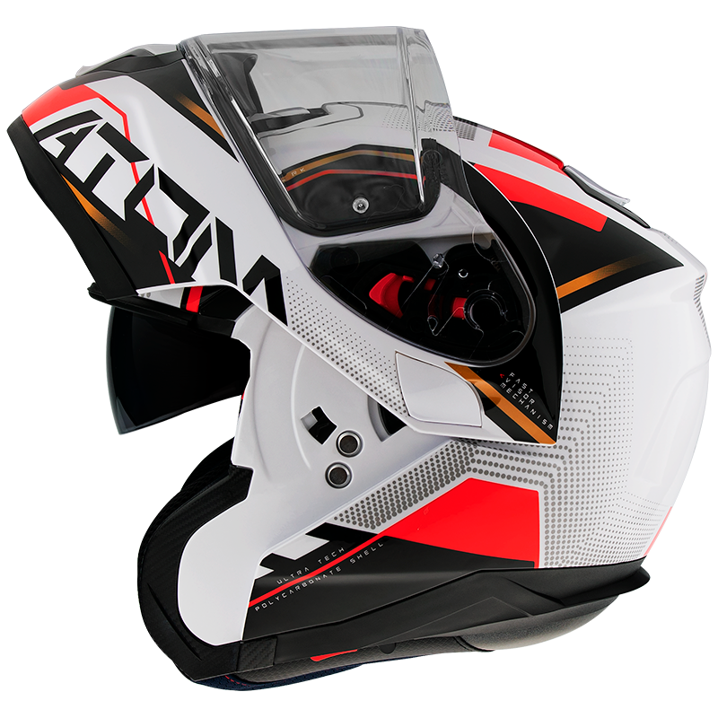 Casco Modular MT ATOM SV QUARK B5 Rojo/Blanco Perla 1