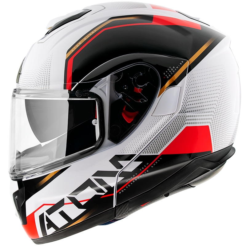 Casco Modular MT ATOM SV QUARK B5 Rojo/Blanco Perla 3