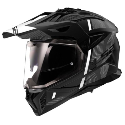 Casco LS2 TRAIL MX702 PIONEER II HILL Negro Mate, Blanco