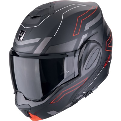 Casco Scorpion EXO-TECH EVO CONQUER Negro Mate/Rojo