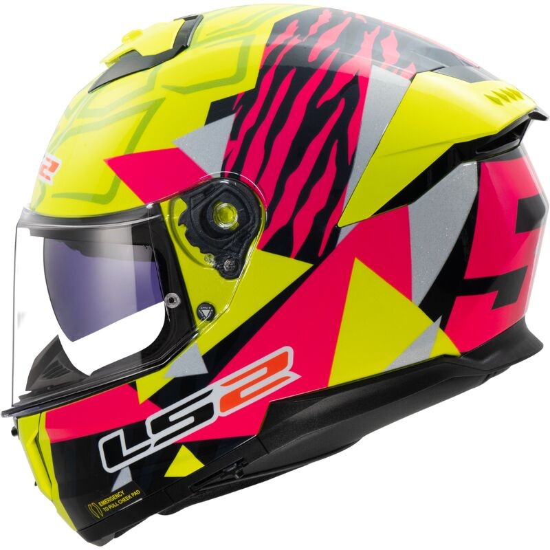 Casco LS2 FF808 STREAM II TIGER AMARILLO/ROSA