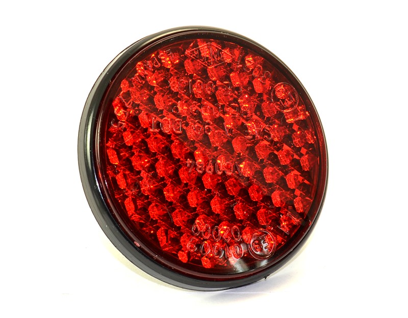 Catadióptrico redondo adhesivo Rojo Rinder