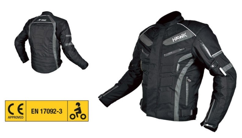 Chaqueta técnica de moto DIABLO negra gris con protecciones extraíbles 1