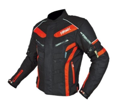 Chaqueta moto DIABLO negra y roja para 4 estaciones con protecciones