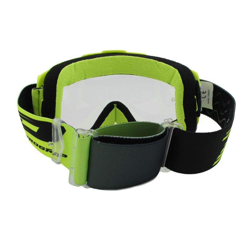 Gafas Cross PROGRIP 3201 Amarillo fluor Lente Antivaho 2