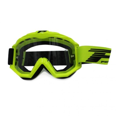 Gafas Cross PROGRIP 3201 Amarillo fluor Lente Antivaho