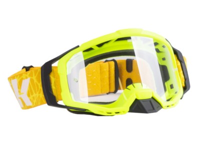 Gafas Cross UNIK GX-07 Amarillo Fluor, cristal transparente