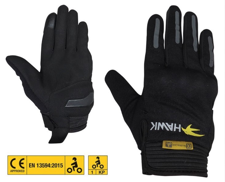 Guantes de moto HAWK SEPANG invierno para hombre en piel y malla con protecciones