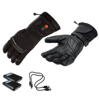 Guantes de moto calefactables Moore SIKU en color negro para hombre.