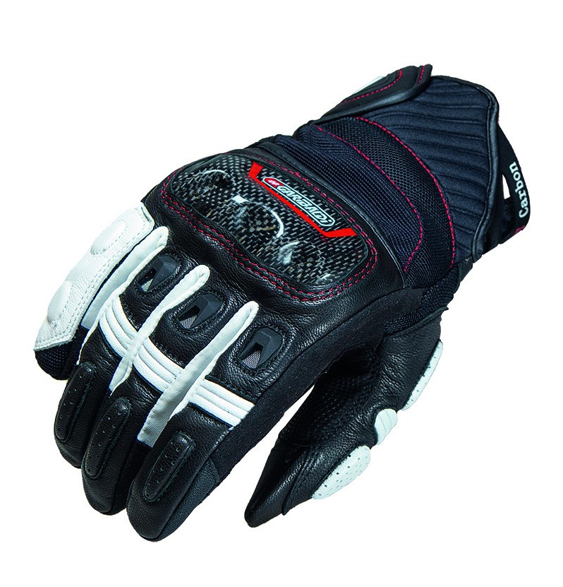 Guantes GARIBALDI ST-CARBON Racing Verano Negro/Blanco