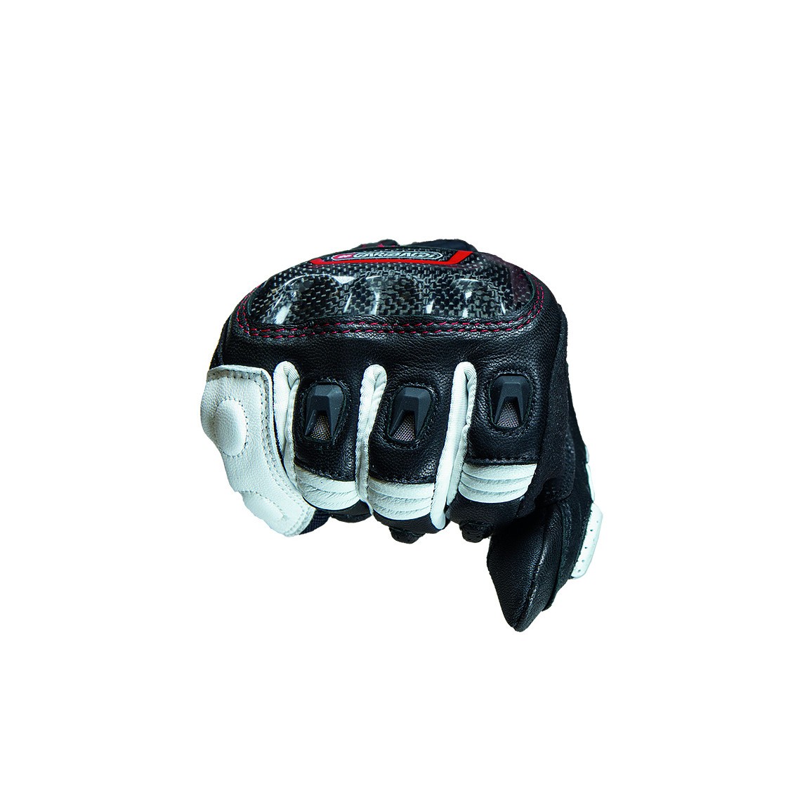 Guantes GARIBALDI ST-CARBON Racing Verano Negro/Blanco 1