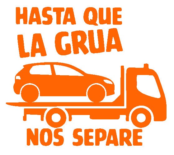 Adhesivo HASTA QUE LA GRUA NOS SEPARE 10 x 11 cm.