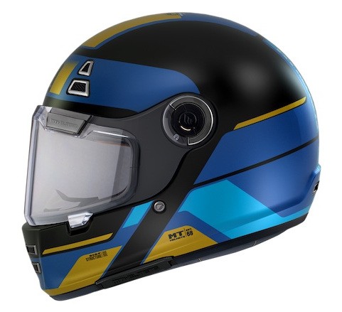 Casco Integral Fibra MT JARAMA 68TH C7 Negro/Azul Mate