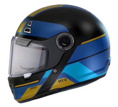 Casco Integral Fibra MT JARAMA 68TH C7 Negro/Azul Mate