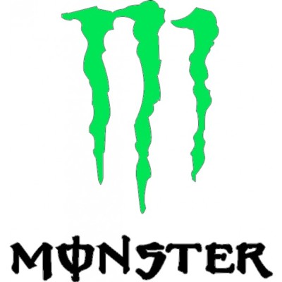 Adhesivo Monster 16 cm. letra Negra