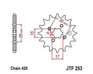 Piñon Honda MTR, MTX,MBX, NSR 15Z