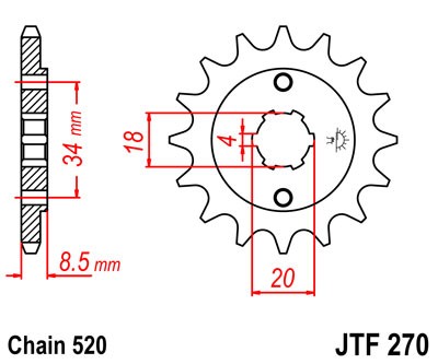 Piñón Derbi, Honda, Yamaha, Etc 14z