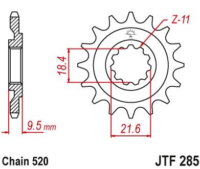Piñon Honda CR 250/500 R '86-'87
