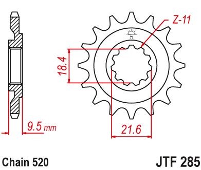 Piñon Honda CR 250/500 R '86-'87