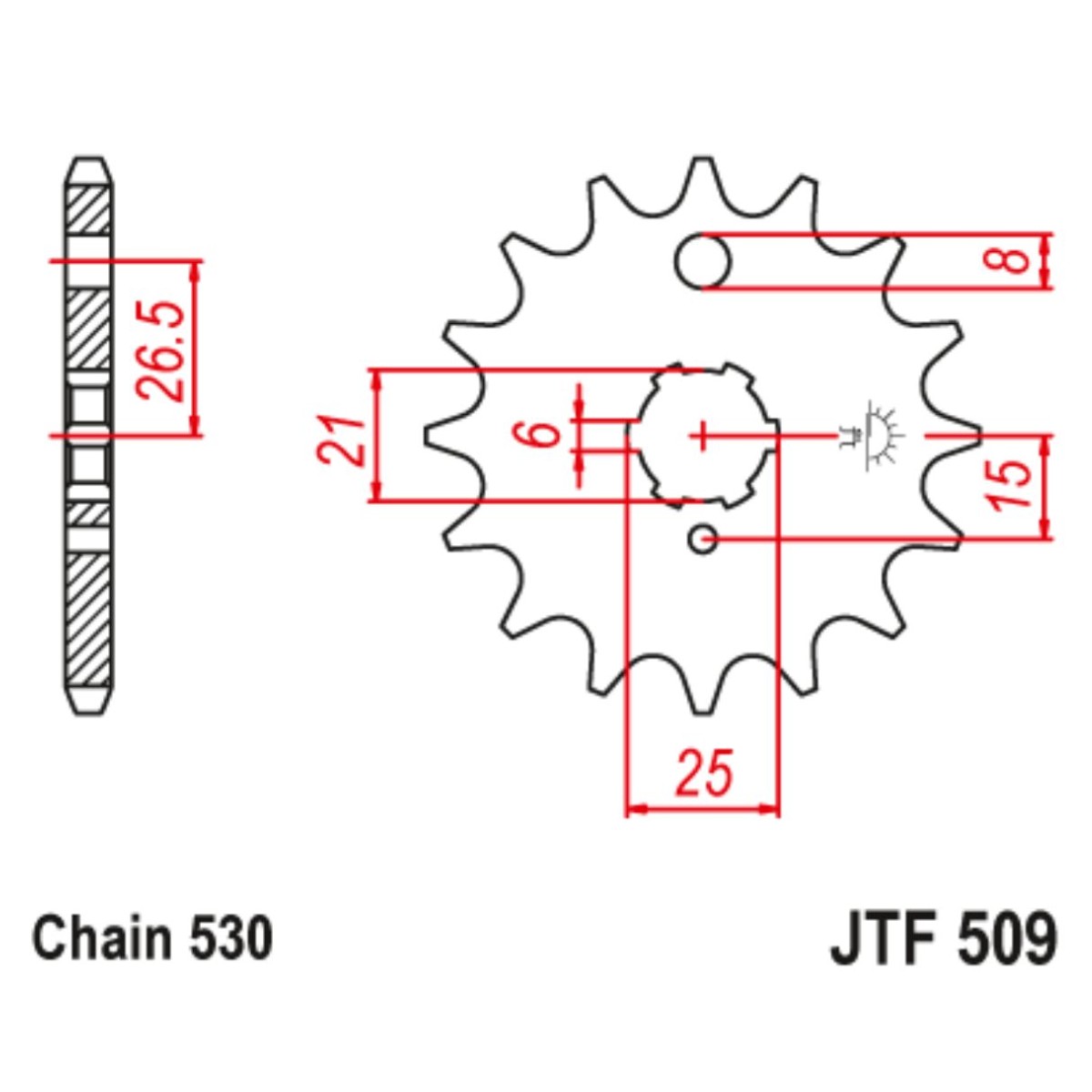 JTF509.15 Piñon Kawasaki Z 400 15z 7262223