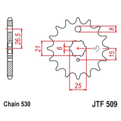 JTF509.15 Piñon Kawasaki Z 400 15z 7262223