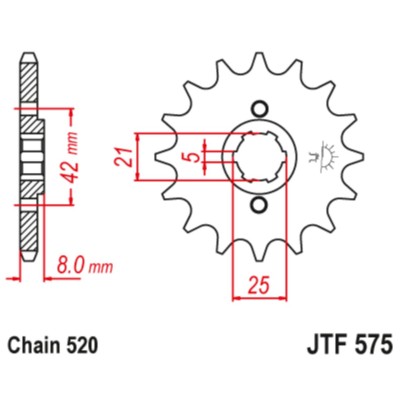 JTF57514 Piñon Yamaha XT 600