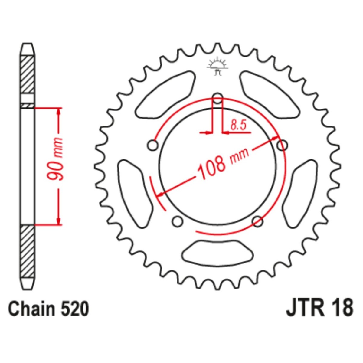 JTR18.45 Plato Aprilia 125 Tuareg Freno Disco 1987